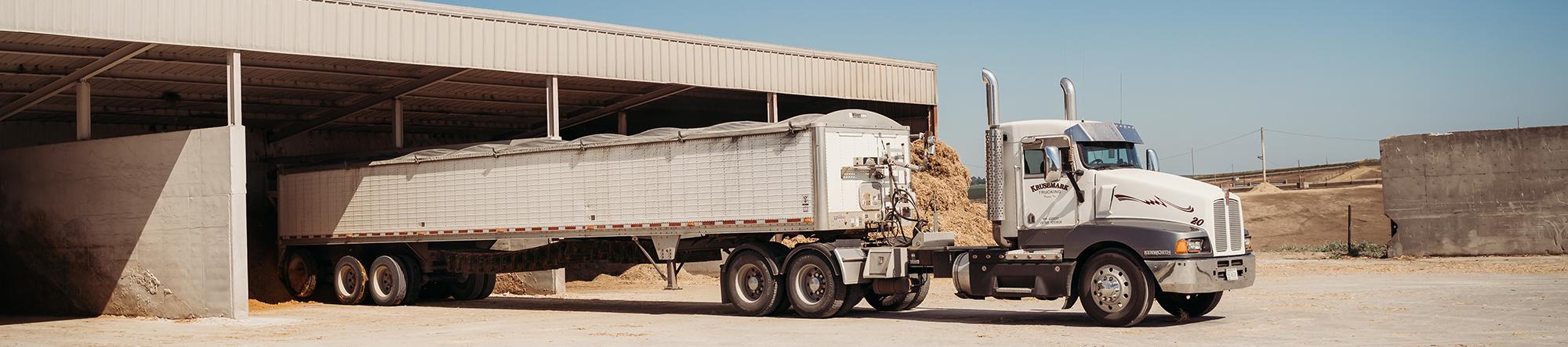 truck loading grain